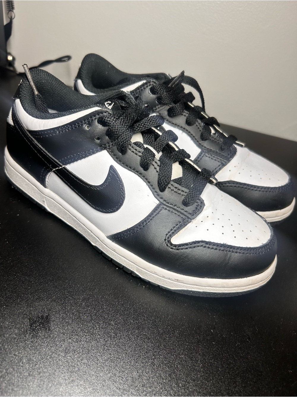 Nike Kids Black and White Low-Top Sneakers